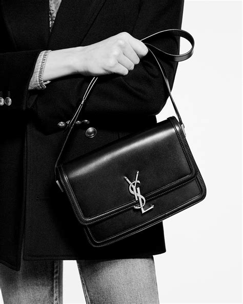 solferino ysl medium|SAINT LAURENT Solferino medium leather shoulder bag .